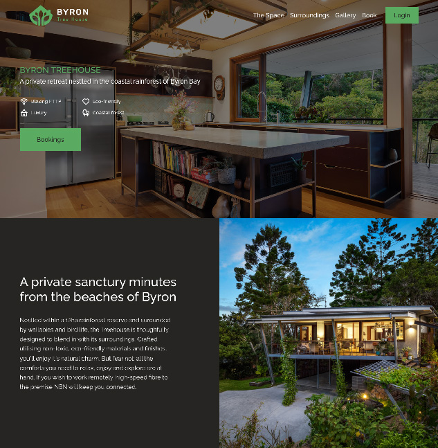Byron Treehouse Website